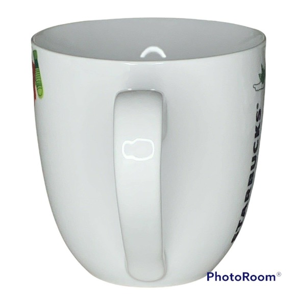 Starbucks 2011 Christmas Winter Holiday 13oz Coffee Mug Cup with Mittens Birds - Picture 4 of 6